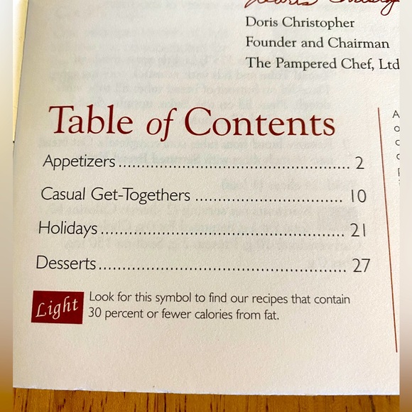 The Pampered Chef Season’s Best Recipe Collection Fall/Winter 2002 Cookbook - Picture 2 of 4